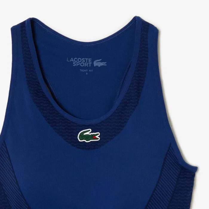 TShirts and Tops Women Lacoste Women039s SPORT Seamless Stretch Bra Methylene Blue F9f