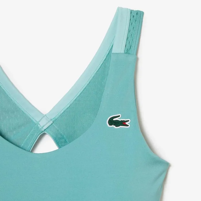 TShirts and Tops Women Lacoste Womens SPORT UltraDry Sports Bra Green Light Green Cr5