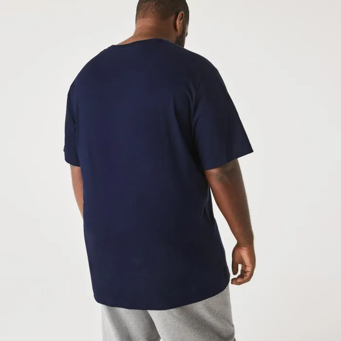 TShirts Men Lacoste Men039s Big Fit VNeck Pima TShirt Navy Blue 166