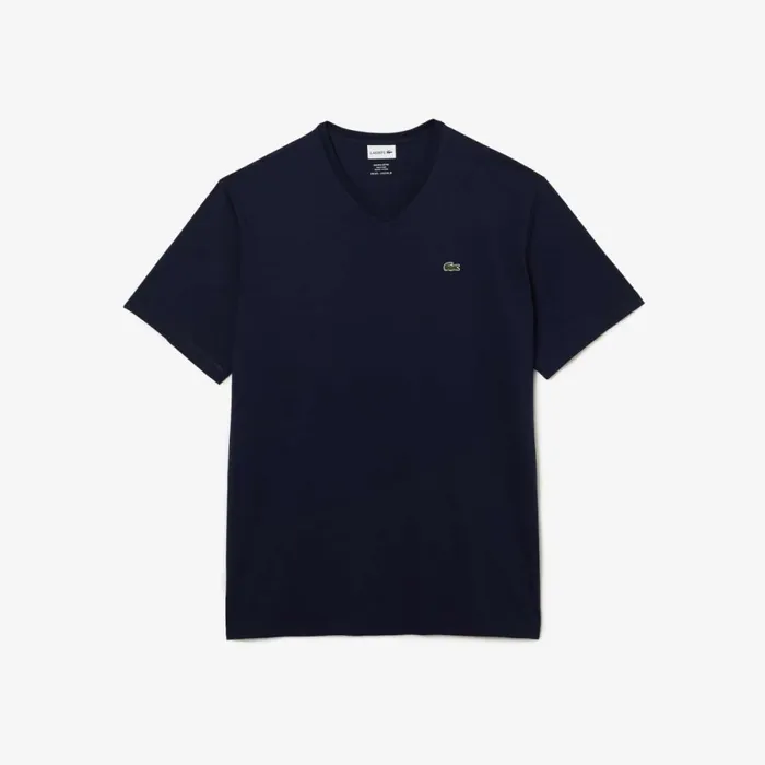 TShirts Men Lacoste Men039s Big Fit VNeck Pima TShirt Navy Blue 166