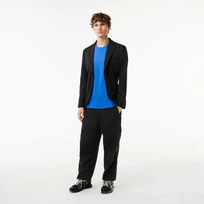 TShirts Men Lacoste Men039s Crew Neck Pima Cotton Jersey TShirt Blue Siy