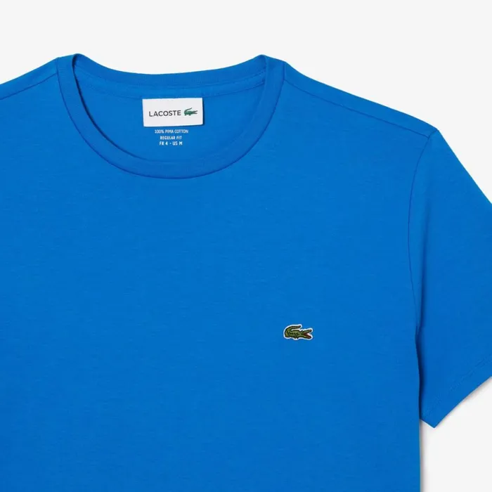 TShirts Men Lacoste Men039s Crew Neck Pima Cotton Jersey TShirt Blue Siy