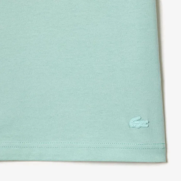 TShirts Men Lacoste Men039s Printed Heavy Cotton Jersey TShirt Mint Lgf