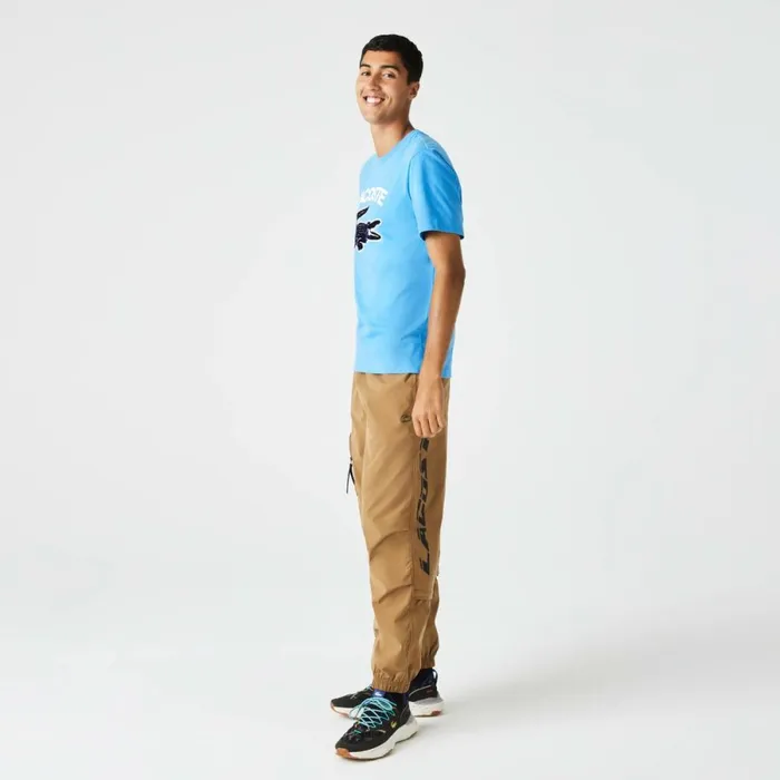 TShirts Men Lacoste Men039s Regular Fit XL Croc Print TShirt Blue 4xa