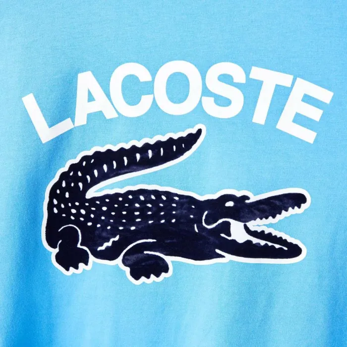TShirts Men Lacoste Men039s Regular Fit XL Croc Print TShirt Blue 4xa