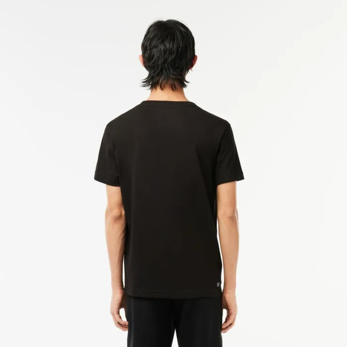 TShirts Men Lacoste Men039s Sport 3D Print Croc Jersey TShirt Black Orange Qxi