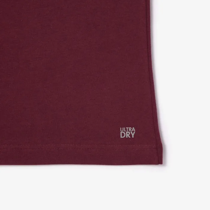 TShirts Men Lacoste Men039s Sport 3D Print Croc Jersey TShirt Bordeaux Il6