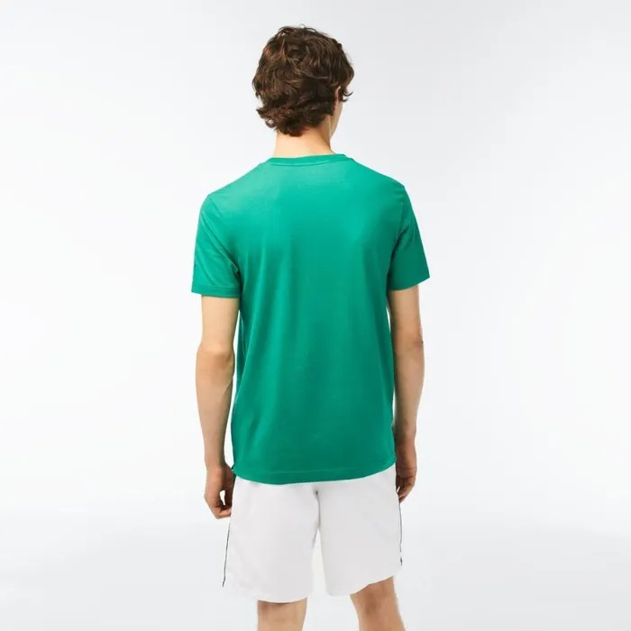 TShirts Men Lacoste Men039s SPORT X Novak Djokovic Printed TShirt Green Hd2