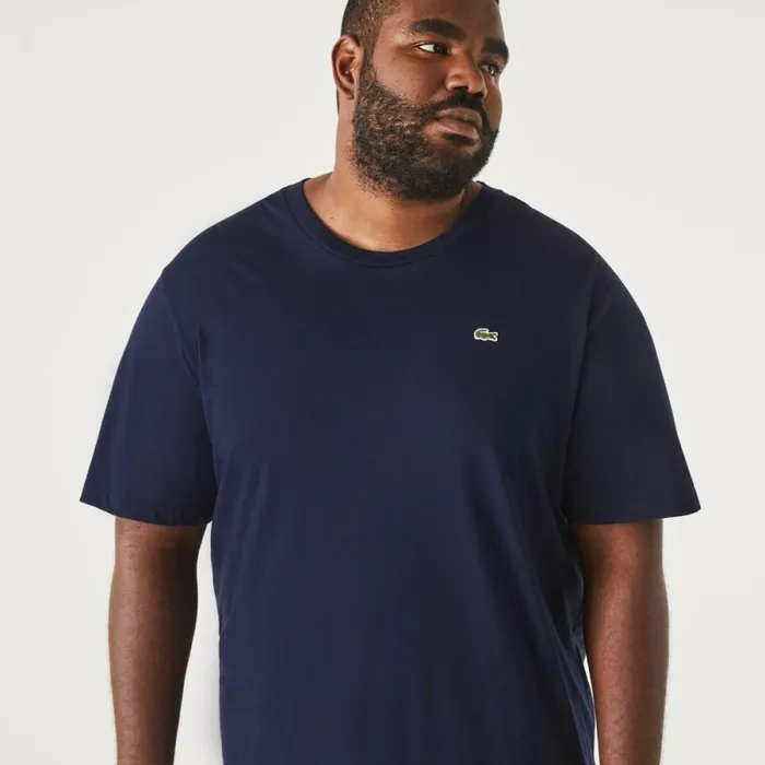 TShirts Men Lacoste Men039s Tall Fit Pima Cotton Jersey TShirt Navy Blue 166