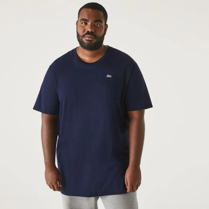 TShirts Men Lacoste Men039s Tall Fit Pima Cotton Jersey TShirt Navy Blue 166