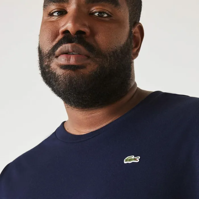 TShirts Men Lacoste Men039s Tall Fit Pima Cotton Jersey TShirt Navy Blue 166
