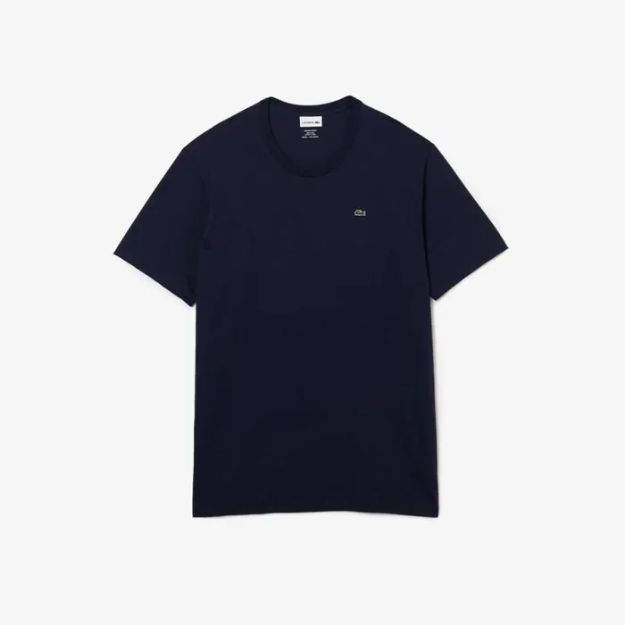 TShirts Men Lacoste Men039s Tall Fit Pima Cotton Jersey TShirt Navy Blue 166