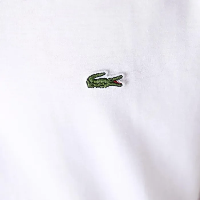 TShirts Men Lacoste Men039s VNeck Pima Cotton Jersey TShirt White 001