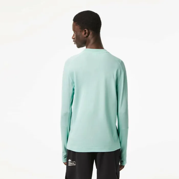 TShirts Men Lacoste Mens Long Sleeve Organic Cotton Slim Fit TShirt Mint Lgf