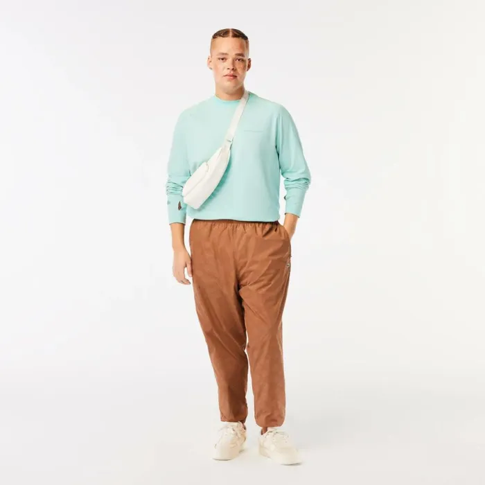 TShirts Men Lacoste Mens Long Sleeve Organic Cotton Slim Fit TShirt Mint Lgf