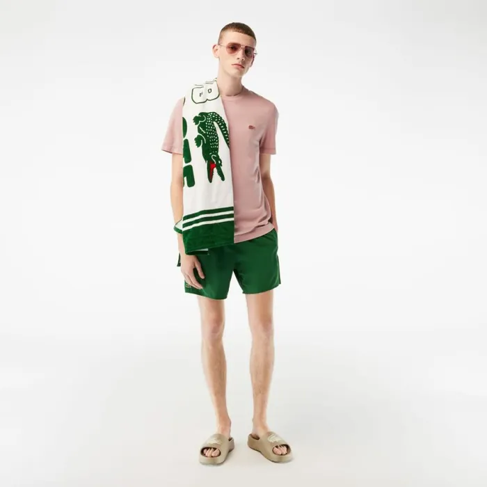 TShirts Men Lacoste Mens Organic Cotton Natural Dye TShirt Pink K86