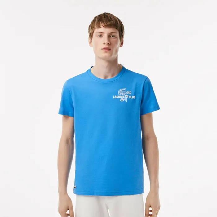 TShirts Men Lacoste Mens Regular Fit Organic Cotton Golf TShirt Ethereal Blue L99
