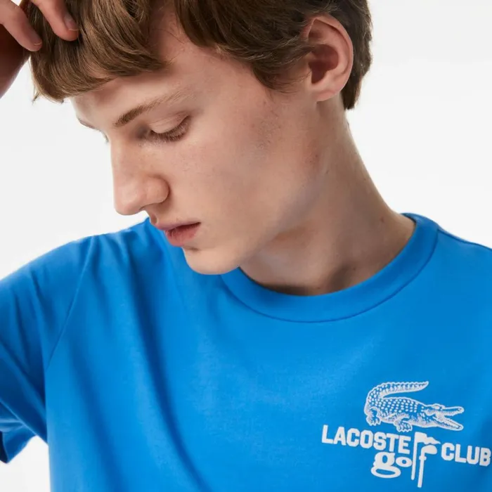 TShirts Men Lacoste Mens Regular Fit Organic Cotton Golf TShirt Ethereal Blue L99