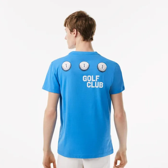 TShirts Men Lacoste Mens Regular Fit Organic Cotton Golf TShirt Ethereal Blue L99