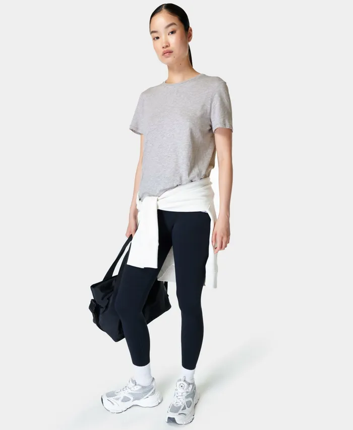 TShirts Refresh Crew Neck TShirt Light Grey Marl Sweaty Betty Women