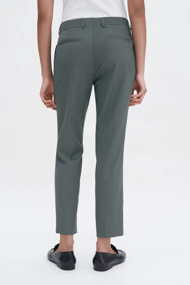 Tailoring Emma Cropped Cool Wool Trousers Green Grey 8211 filippak Women