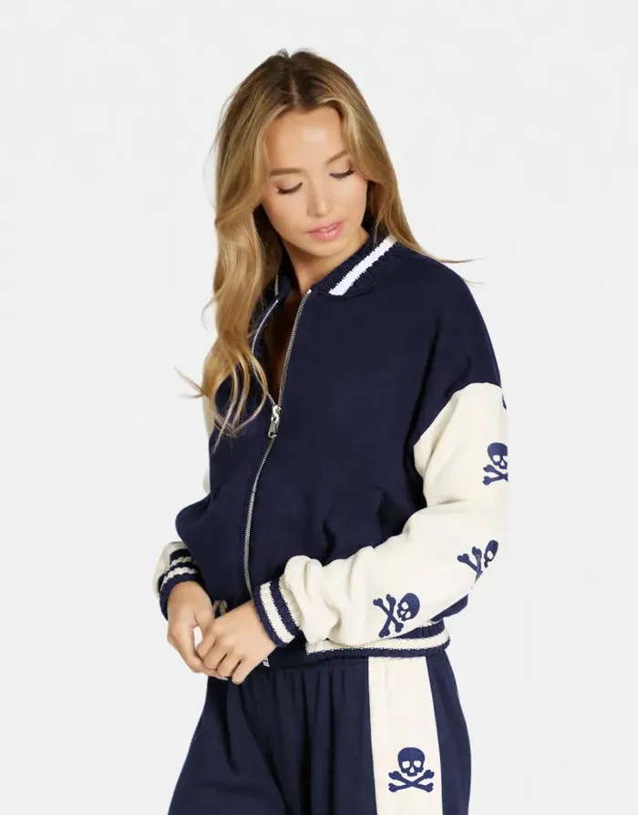 Taissa Skulls U0026 Crossbones Navy Bone Women Lauren Moshi Jackets