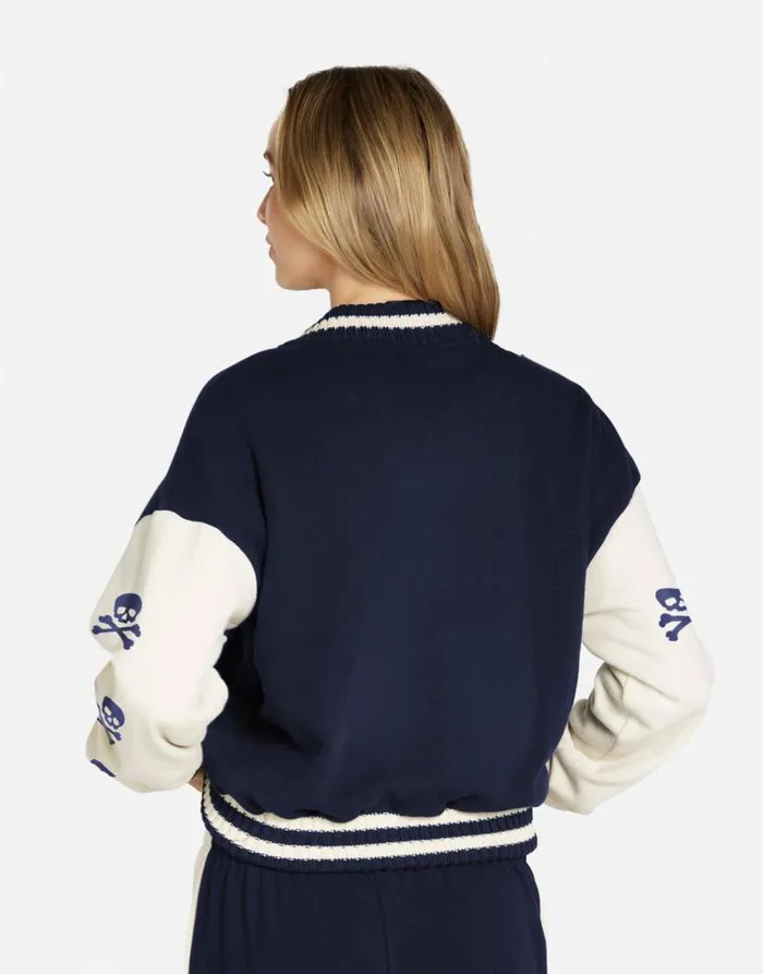 Taissa Skulls U0026 Crossbones Navy Bone Women Lauren Moshi Jackets