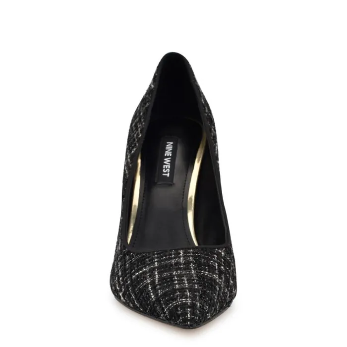 Tatiana Pointy Toe Pumps Blackwhite Tweed Women Nine West Heels