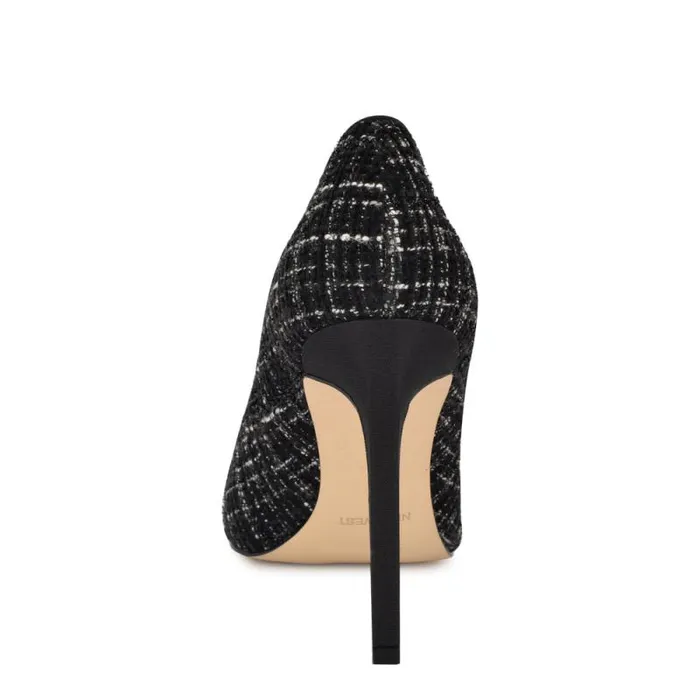 Tatiana Pointy Toe Pumps Blackwhite Tweed Women Nine West Heels