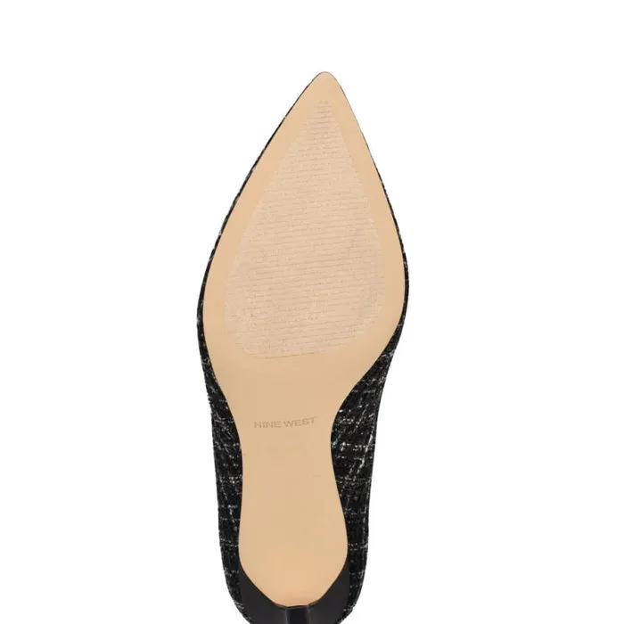 Tatiana Pointy Toe Pumps Blackwhite Tweed Women Nine West Heels