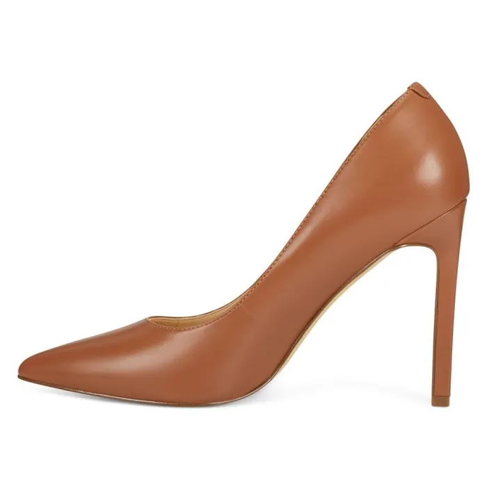 Tatiana Pointy Toe Pumps Light Brown Leather Women Nine West Heels Tatiana Pointy Toe Pumps Light Brown Leather Women Nine West Heels
