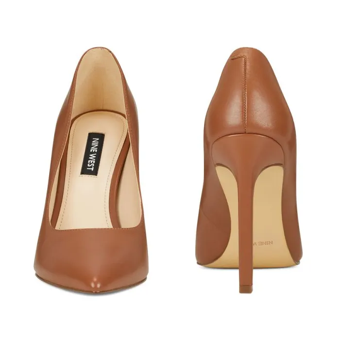 Tatiana Pointy Toe Pumps Light Brown Leather Women Nine West Heels Tatiana Pointy Toe Pumps Light Brown Leather Women Nine West Heels
