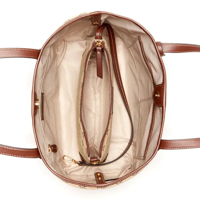 Teagan 2 In 1 Tote Mocha Logomahogany Women Nine West Totes and Backpacks Teagan 2 In 1 Tote Mocha Logomahogany Women Nine West Totes and Backpacks