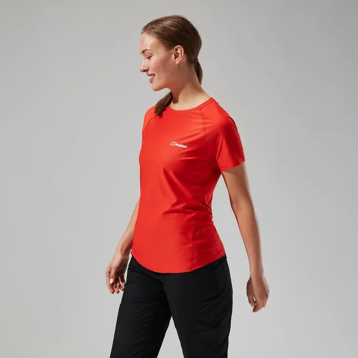 Technical Baselayers Women Berghaus 247 Tech Super Stretch Crew Tee 8211 Orange