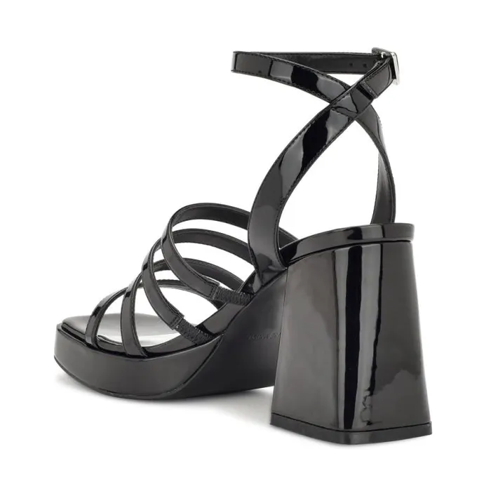 Teriss Strappy Platform Sandals Black Patent Women Nine West Sandals Teriss Strappy Platform Sandals Black Patent Women Nine West Sandals