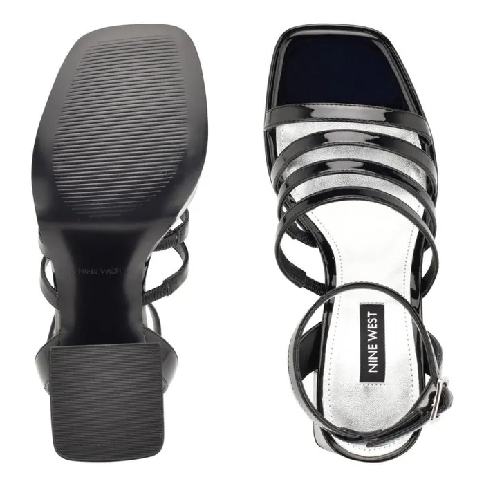 Teriss Strappy Platform Sandals Black Patent Women Nine West Sandals Teriss Strappy Platform Sandals Black Patent Women Nine West Sandals