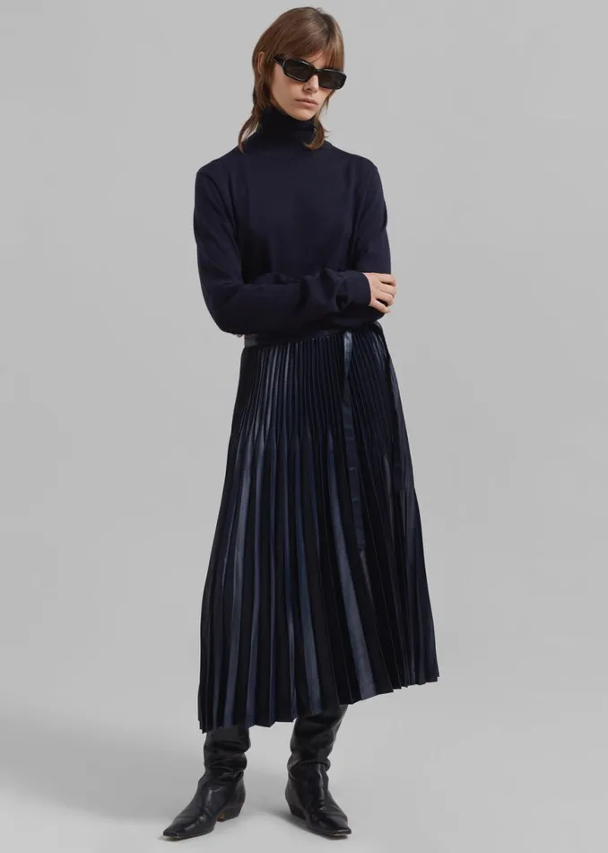 The Frankie Shop 31 Phillip Lim Chintz Pleated Skirt 8211 Midnight Shop Clothing