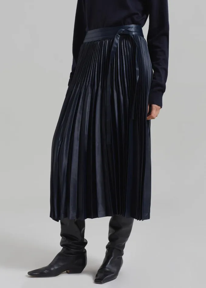 The Frankie Shop 31 Phillip Lim Chintz Pleated Skirt 8211 Midnight Shop Clothing