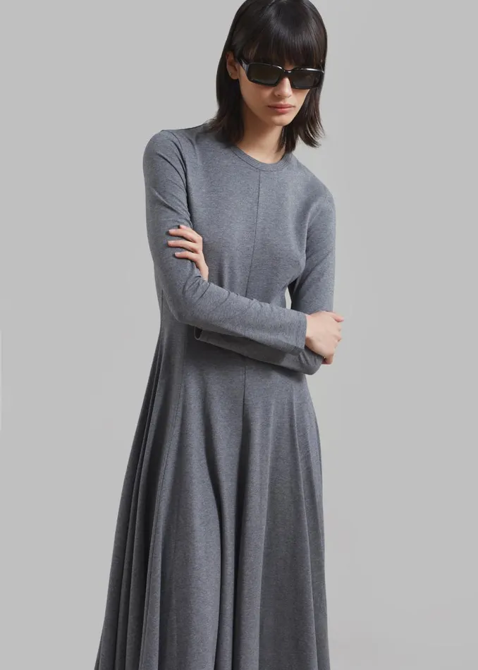 The Frankie Shop 31 Phillip Lim Jersey Flare Dress 8211 Charcoal Melange Shop Clothing