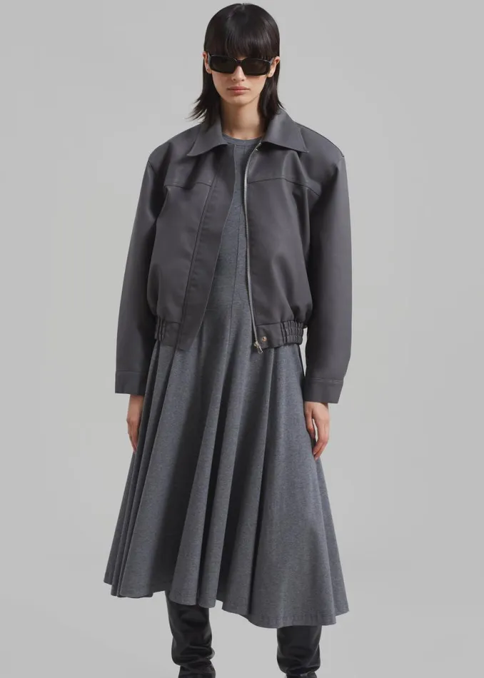 The Frankie Shop 31 Phillip Lim Jersey Flare Dress 8211 Charcoal Melange Shop Clothing