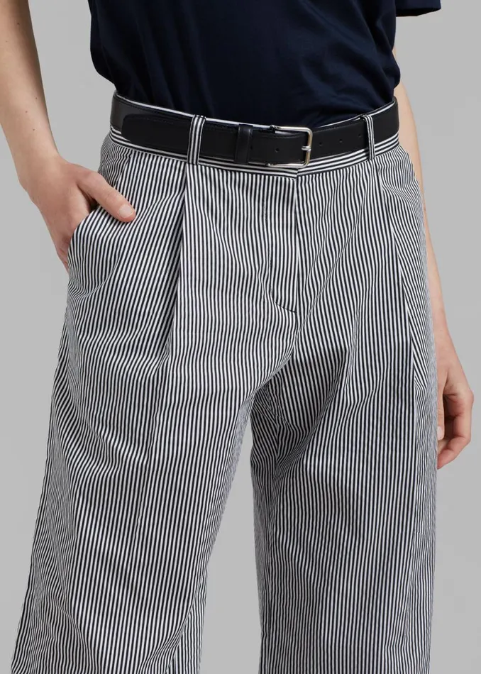 The Frankie Shop Addison Pants 8211 Black Stripe Shop Bottoms
