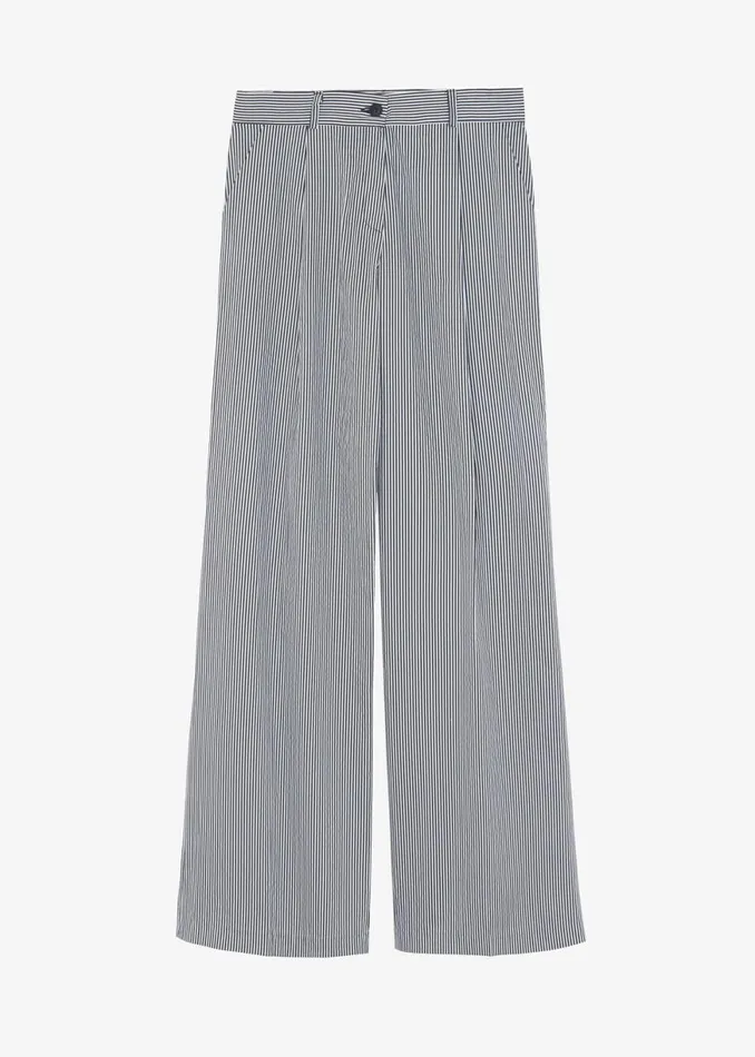 The Frankie Shop Addison Pants 8211 Black Stripe Shop Bottoms