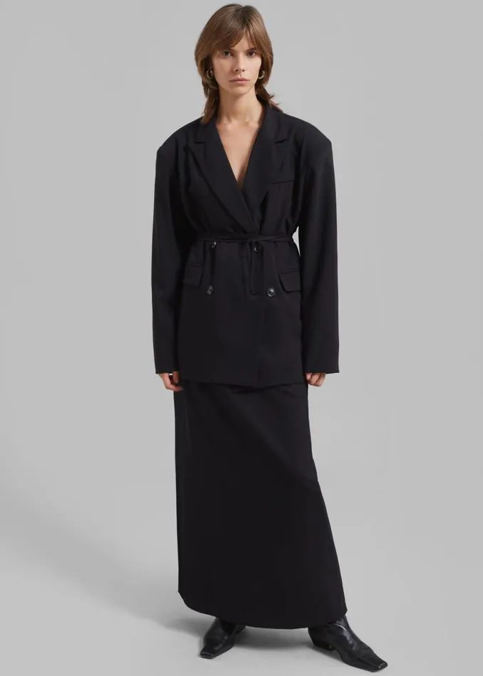 The Frankie Shop Allison Long Skirt 8211 Black Shop Clothing