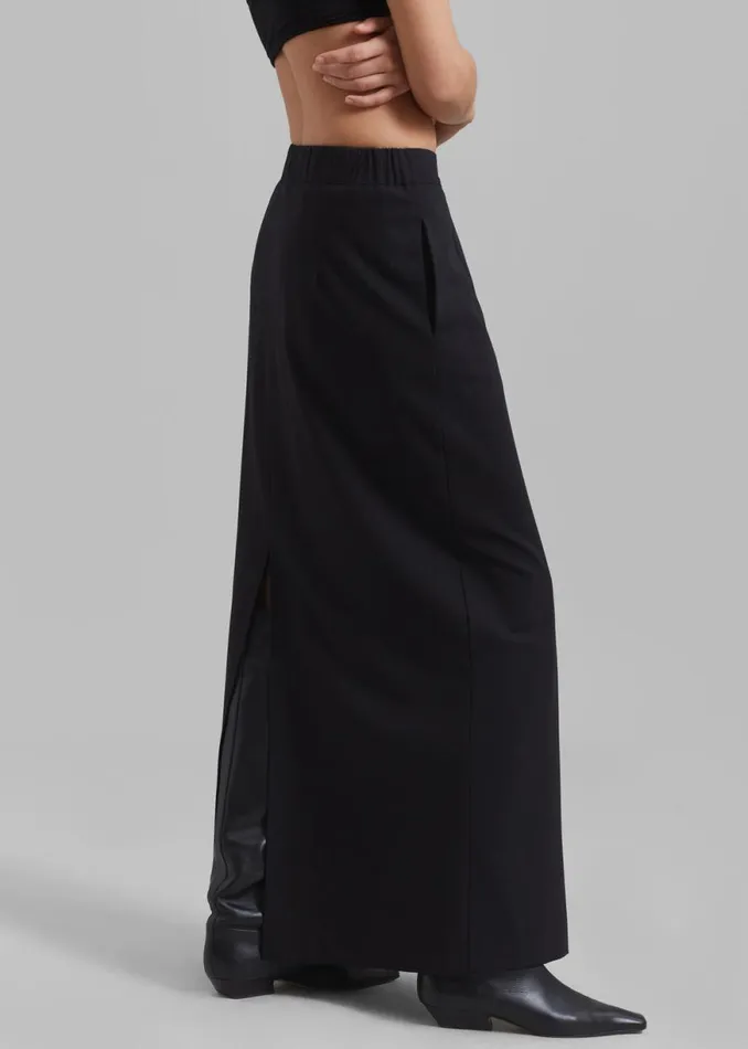 The Frankie Shop Allison Long Skirt 8211 Black Shop Clothing