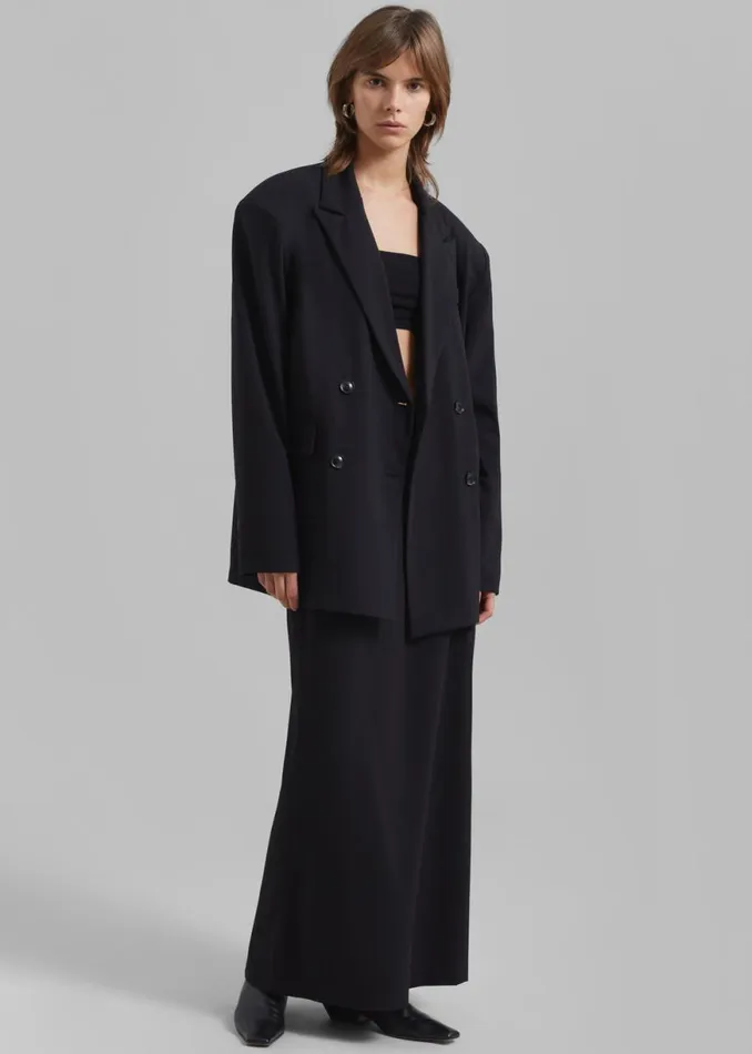 The Frankie Shop Allison Long Skirt 8211 Black Shop Clothing