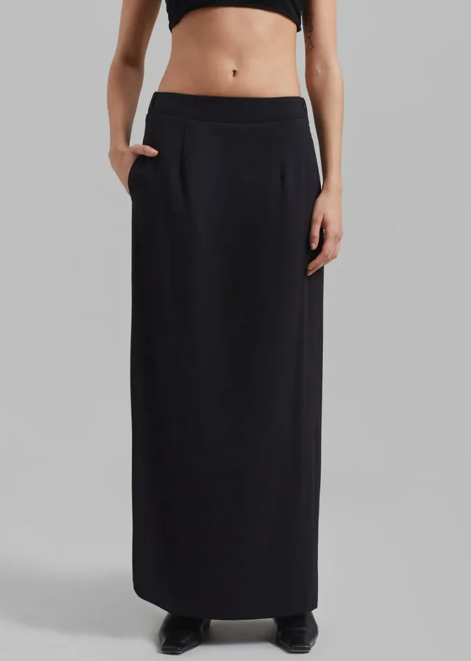 The Frankie Shop Allison Long Skirt 8211 Black Shop Clothing