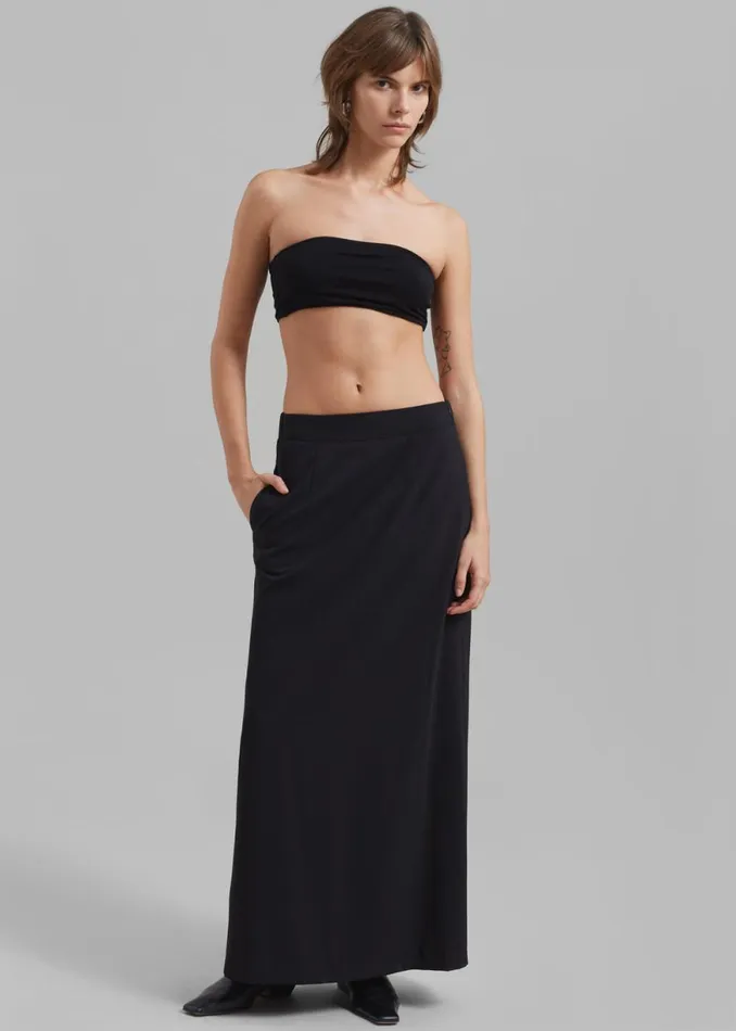 The Frankie Shop Allison Long Skirt 8211 Black Shop Clothing