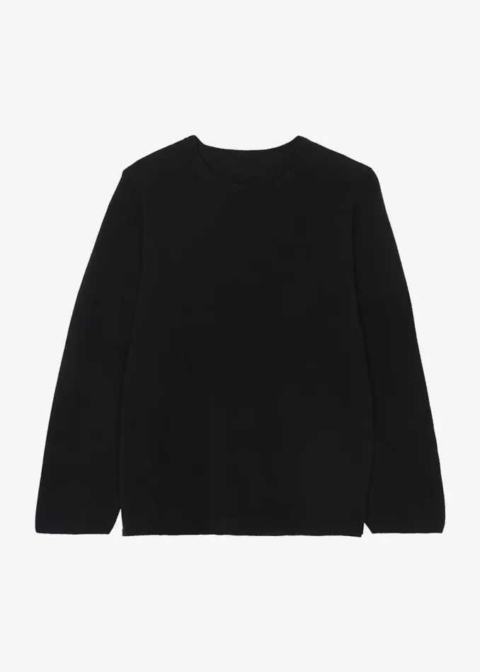 The Frankie Shop Bangor Roundneck Knit Top 8211 Black Shop Knitwear