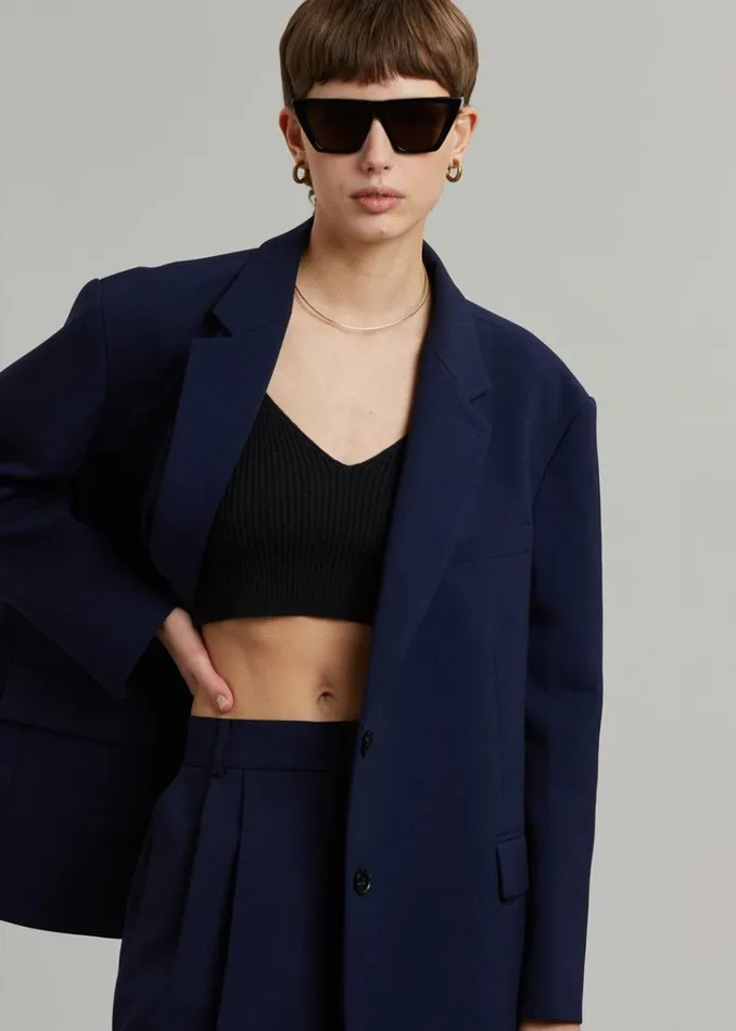The Frankie Shop Bea Blazer 8211 Midnight Blue Shop Suits