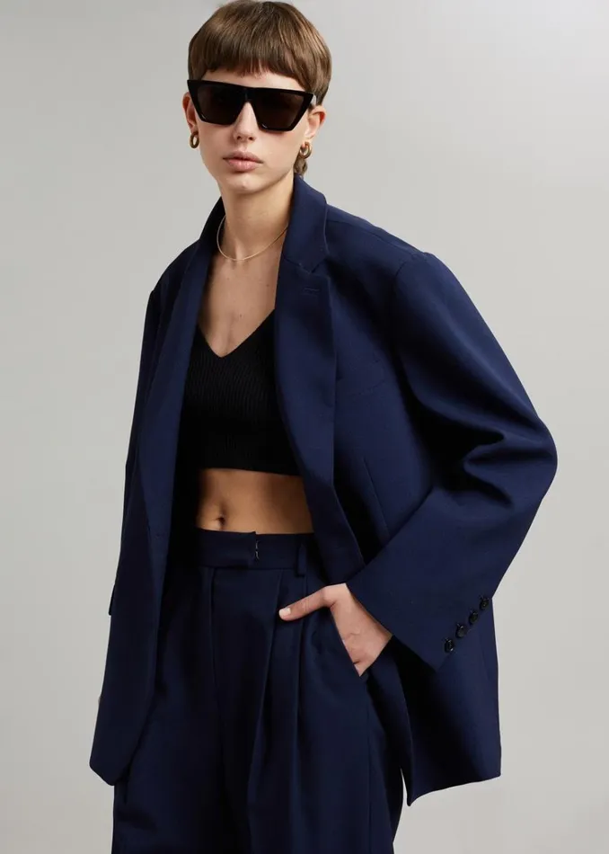 The Frankie Shop Bea Blazer 8211 Midnight Blue Shop Suits
